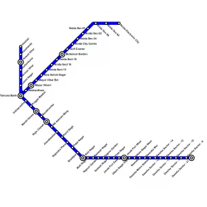 delhi metro blue line route map