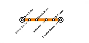 delhi metro orange line route map